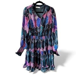 MULLA Long Sleeve Multi Colored Dress Size Large